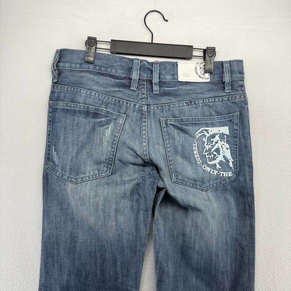 Diesel jeans Fits 32x32 Blue Roody Only The Brave Dark Wash Whisker Vintage y2k - Picture 11 of 16